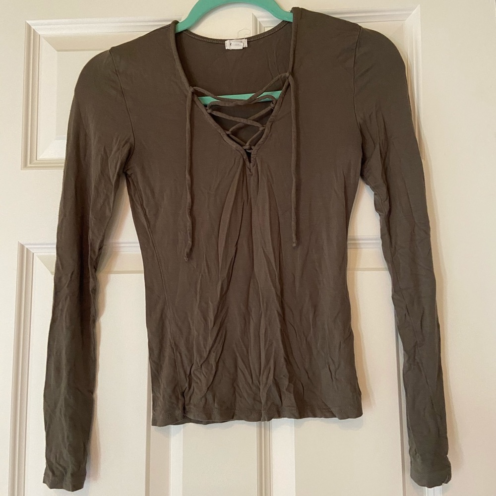 Olive Green Tight Long Sleeve